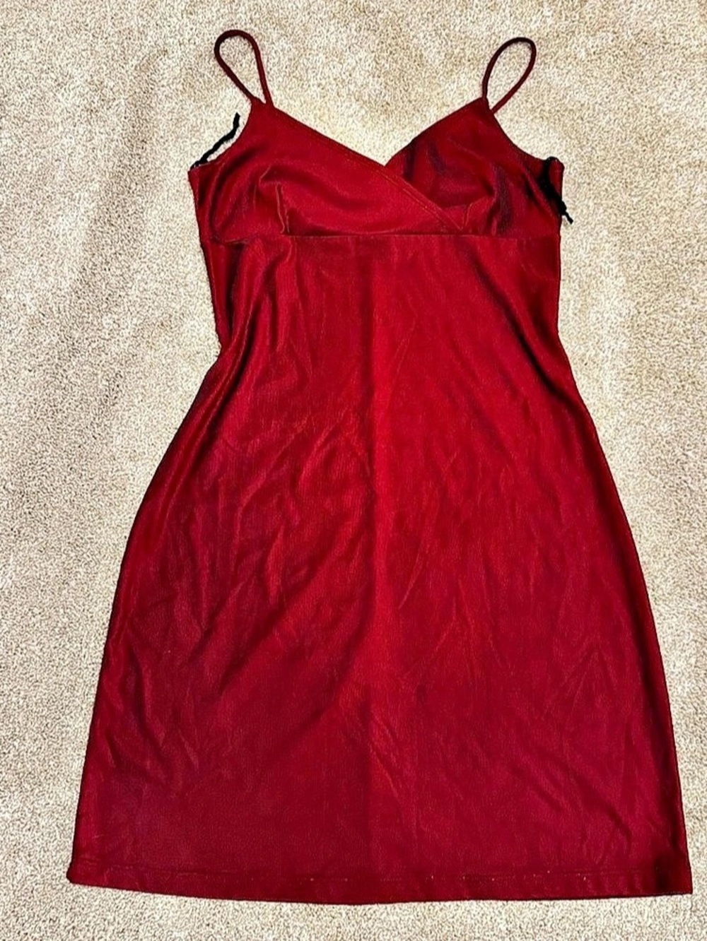 Vintage Rocket Candy Red Mini Slip Dress Size Medium Like New
